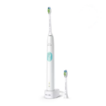Електрическа звукочестотна четка за зъби ProtectiveClean Series 4300, бяла, Philips Sonicare HX6807/51 с два накрайника