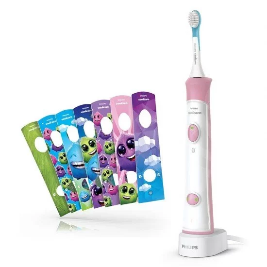 Philips Sonicare Детска звукочестотна четка за зъби For Kids, с вграден Bluetooth, розова HX6352/42 - Image 3